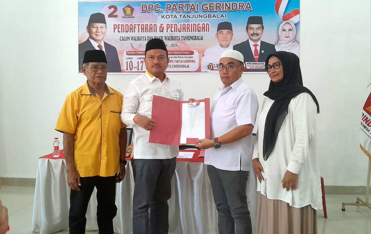 Mahyaruddin Salim Kembalikan Formulir Calon Wali Kota Tanjungbalai Ke Partai Gerindra
