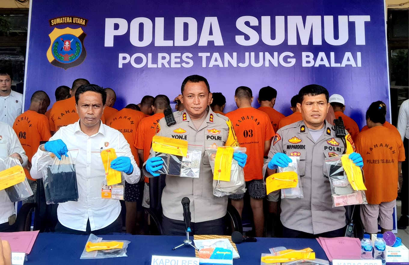 Perang Melawan Narkoba Di Tanjungbalai, 20 Orang Ditangkap