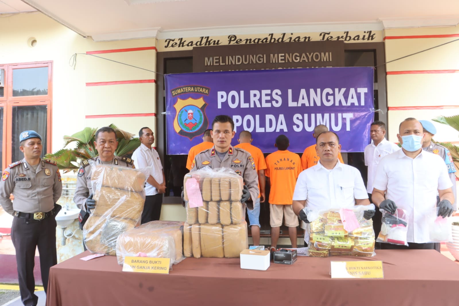 Polres Langkat Ungkap 57 Kasus Narkoba Selama Mei 2024