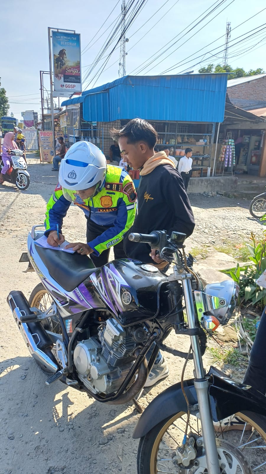 Sat Lantas Polres Simalungun Tilang Kasat Mata Bagi Pengandara