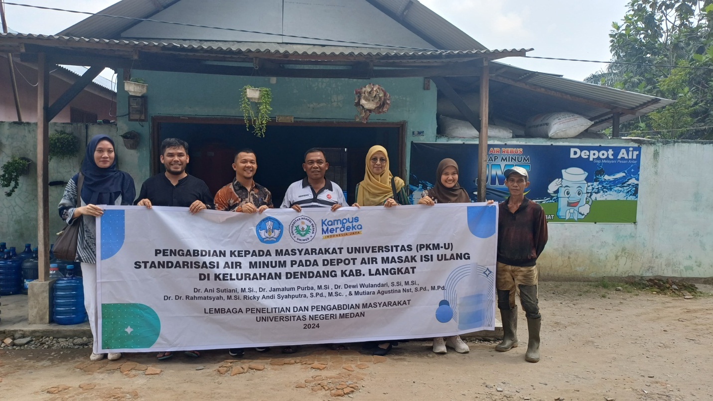 Tim Dosen Unimed Mendukung Produk Depot Air Masak Isi Ulang Terstandarisasi