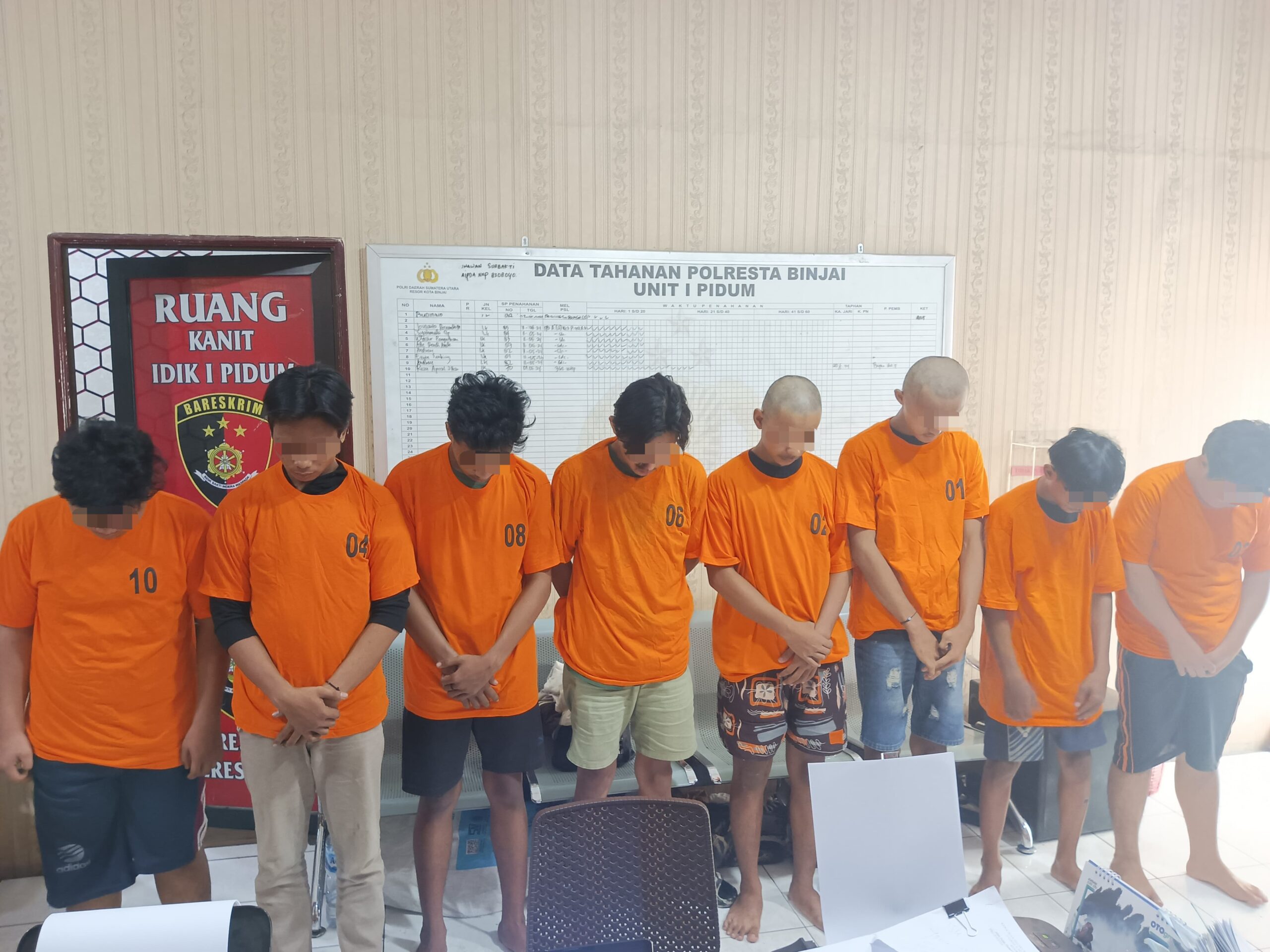 Polres Binjai Sikat 8 Begal Penyerang Warga, 5 Berstatus Pelajar