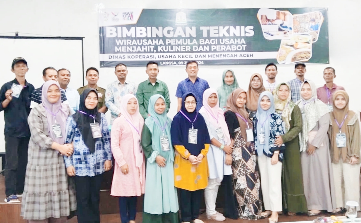 Diskop UKM Aceh Bimtek Wirausaha Pemula Di Langsa