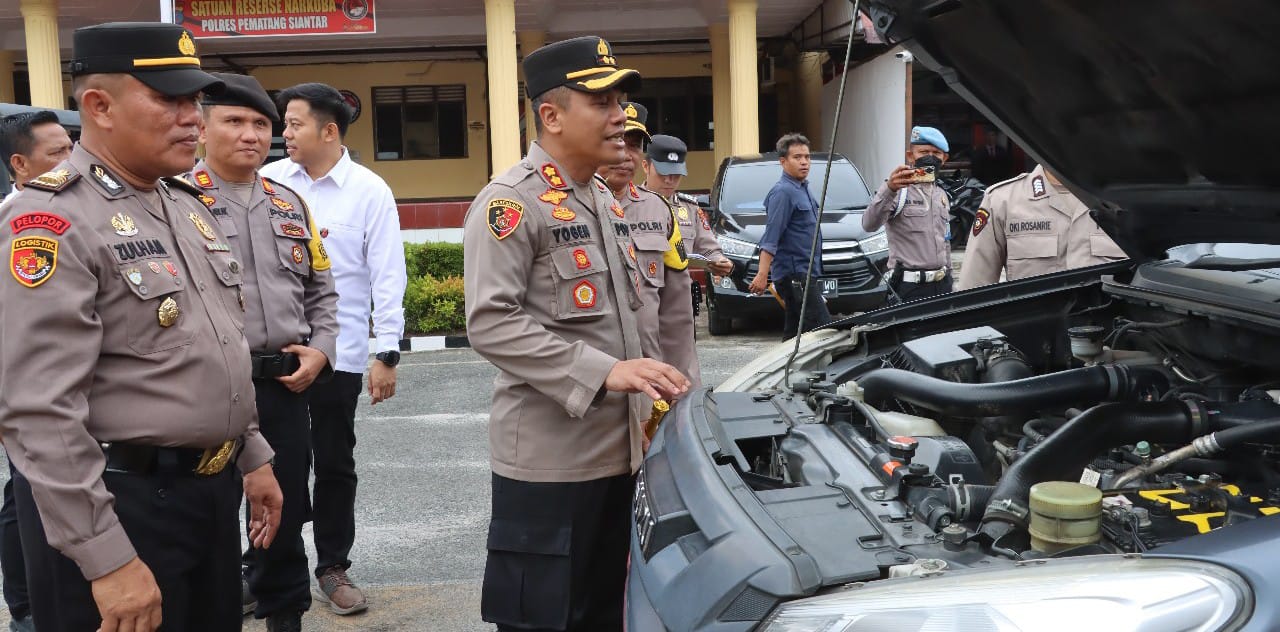Kapolres P. Siantar Cek Fisik Dan Administrasi Randis