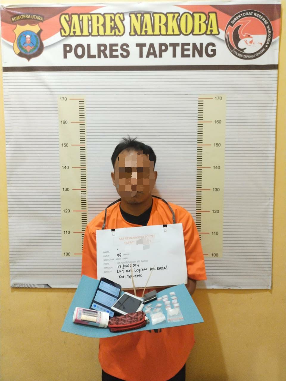 Polres Tapteng Tangkap Tersangka Pengedar Sabu