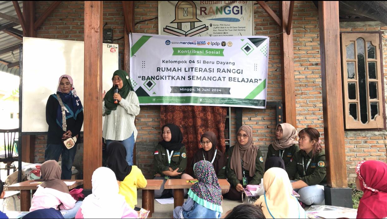Mengukir Kontribusi Sosial Melalui PMN USU: Bangkitkan Semangat Belajar Bersama Rumah Literasi Ranggi