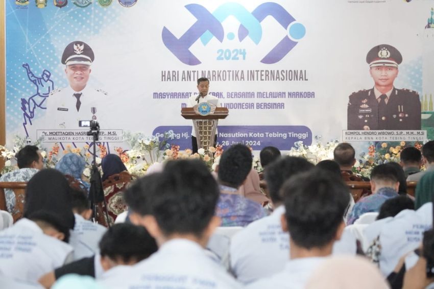 Peringatan HANI, Pj Wali Kota Tebingtinggi Ajak Masyarakat Bersatu Berantas Narkoba