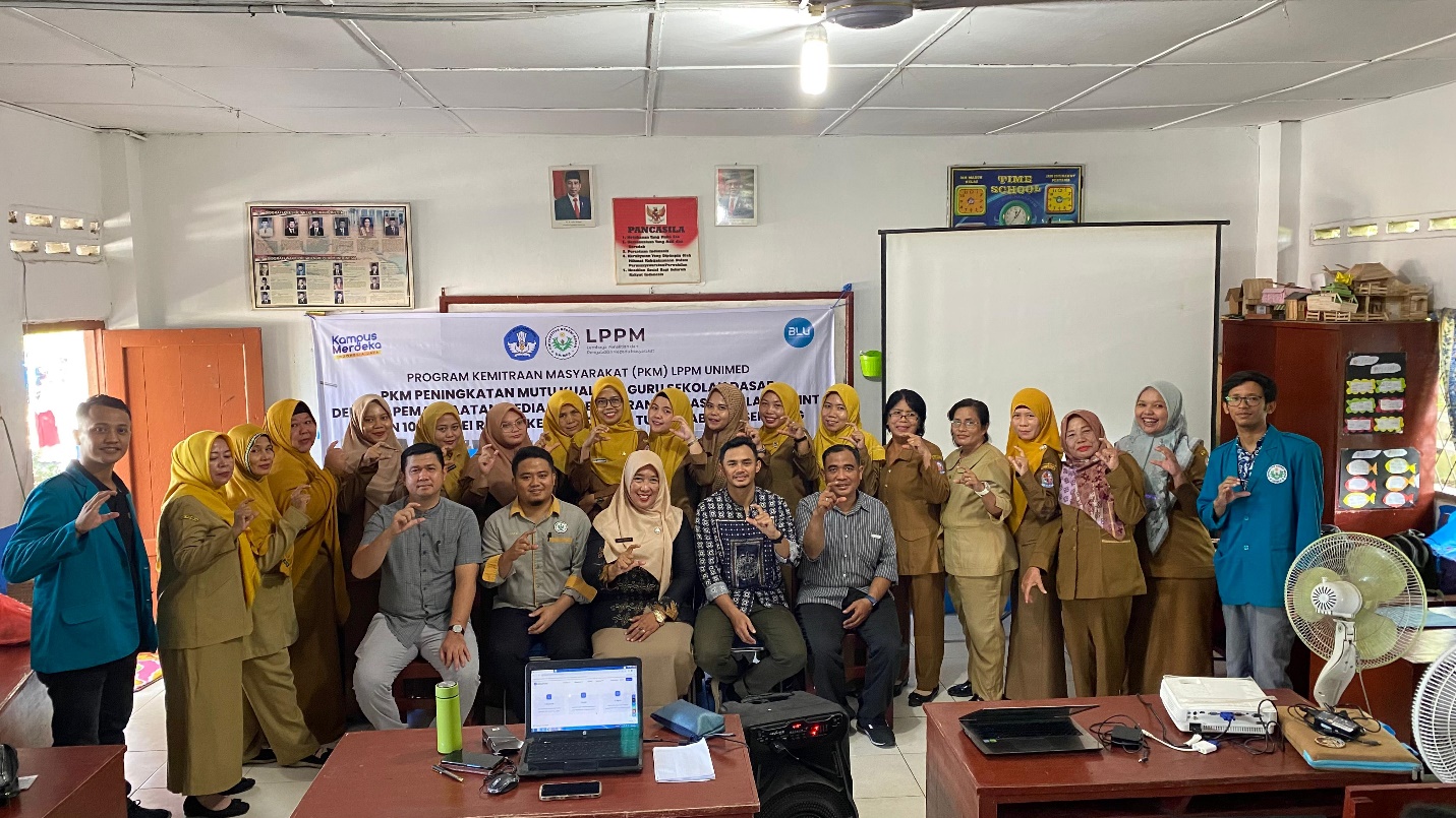 Dosen Dan Mahasiswa Unimed Laksanakan PKM Di SDN 104607 Sei Rotan
