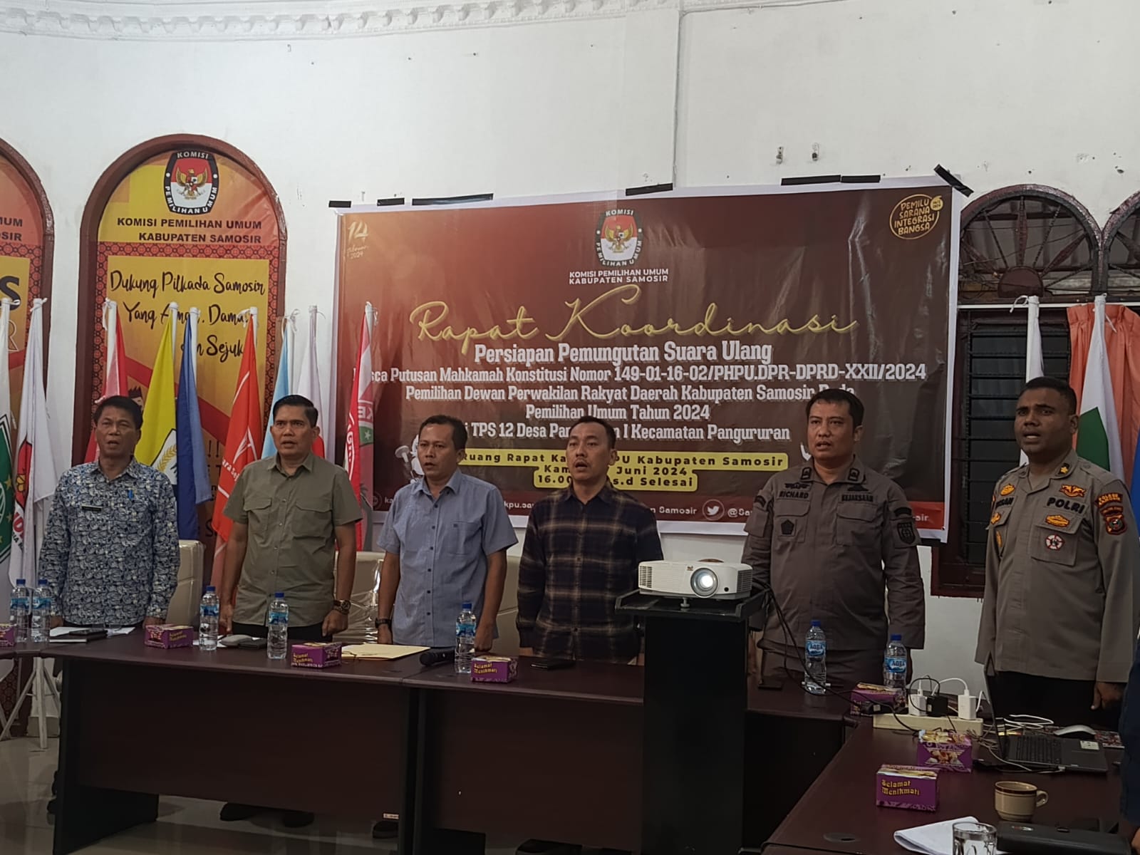Jelang PSU, KPU Samosir Gelar Rakor