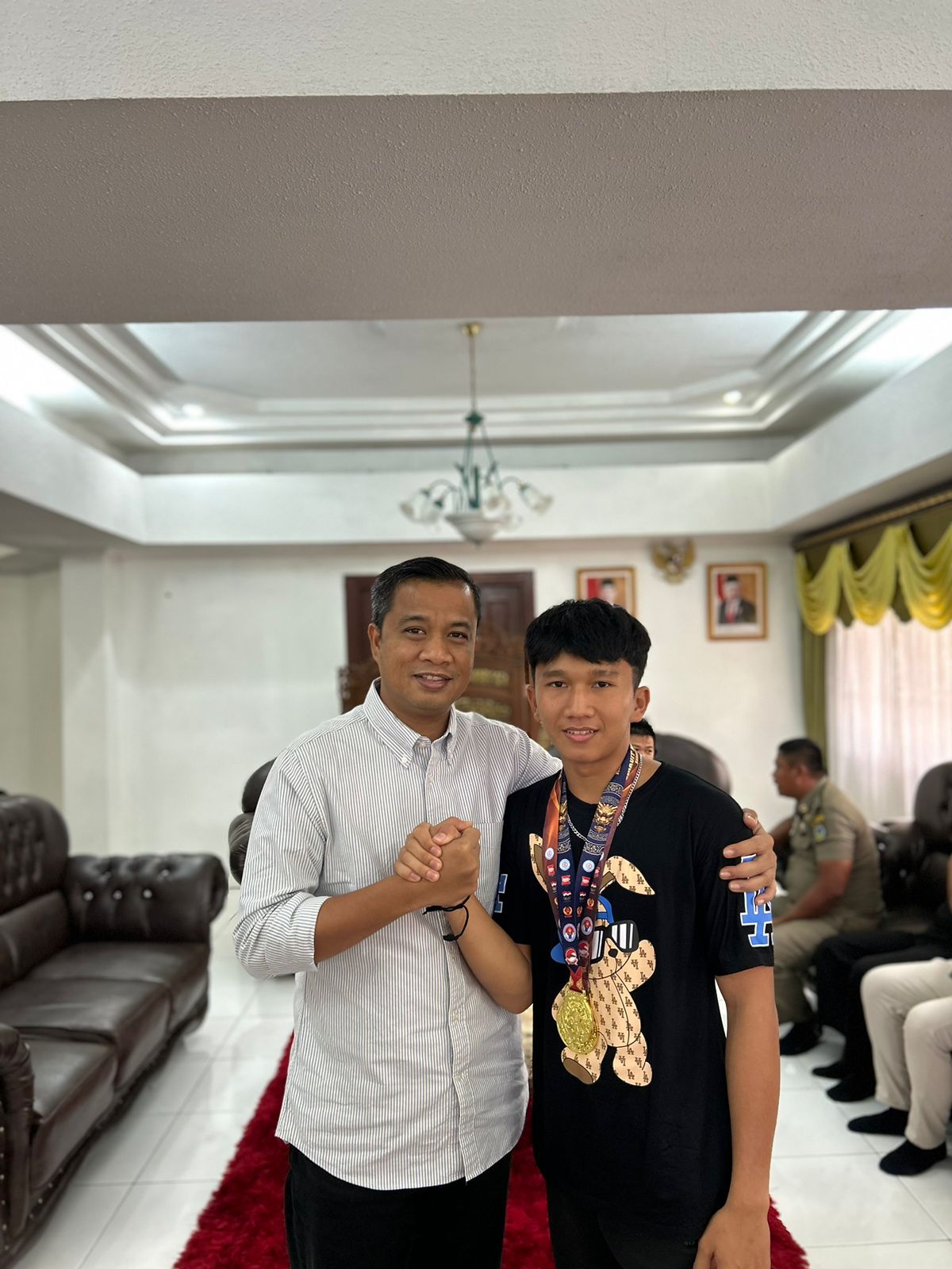 Pj Wali Kota Sambut Atlet Wushu Wakili Indonesia Di Brunei Darrusalam