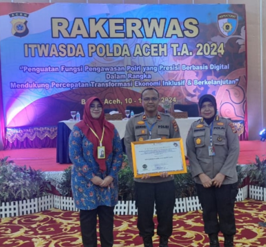 Polres Abdya Raih Penghargaan Ombudsman RI