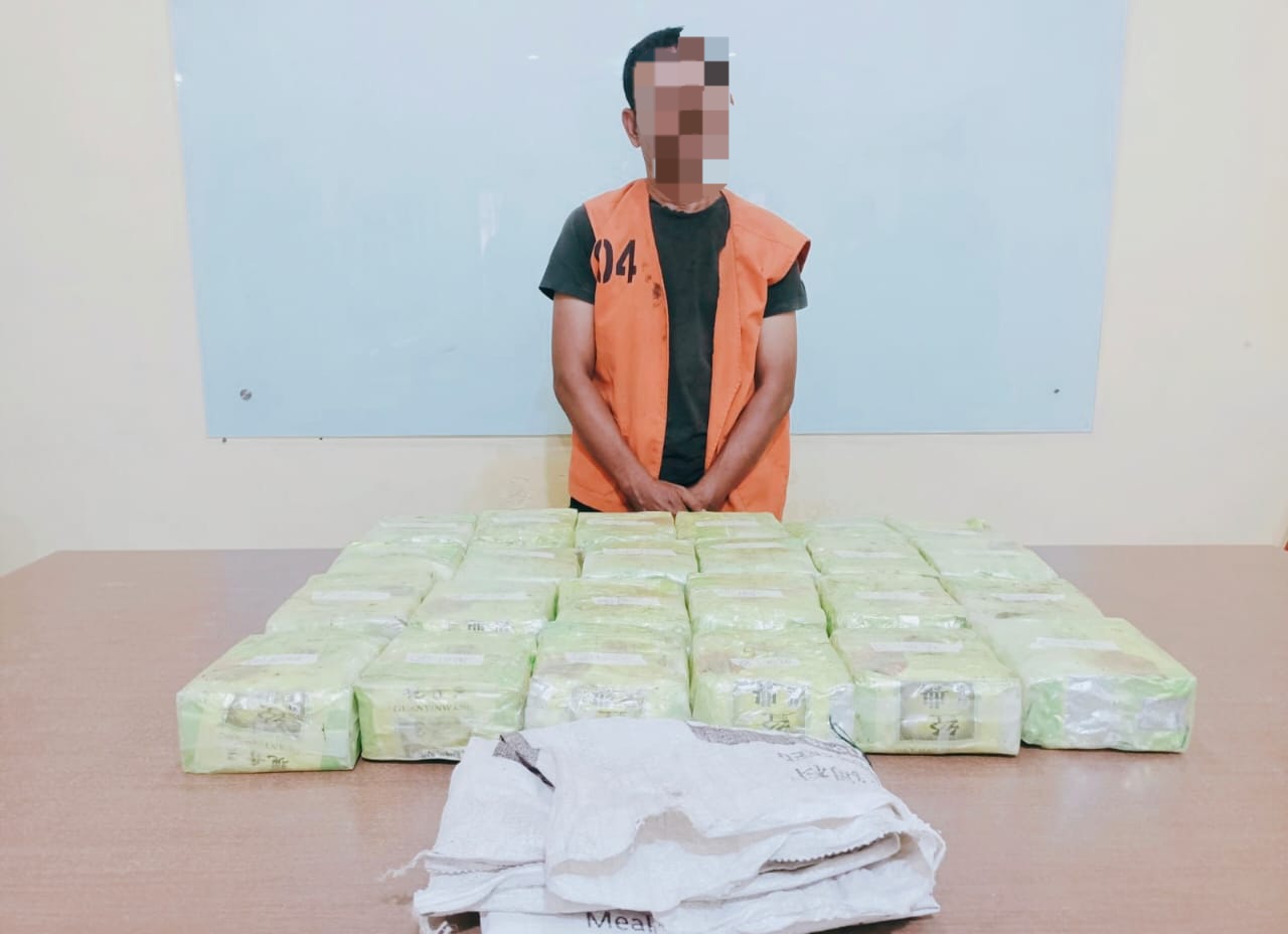 Polresta DS Gagalkan Penyelundupan 24 Kg Sabu Asal Malaysia Di Perairan Asahan