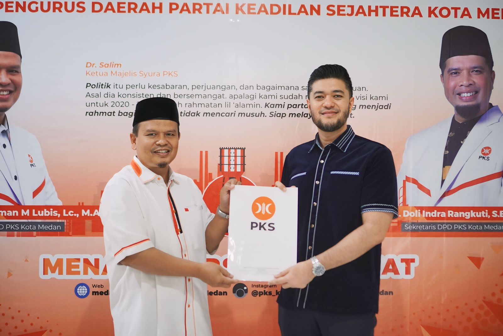 El Adrian Shah Kembalikan Formulir, PKS Dan Hanura Semoga Bisa Berjodoh Di Pikada Medan