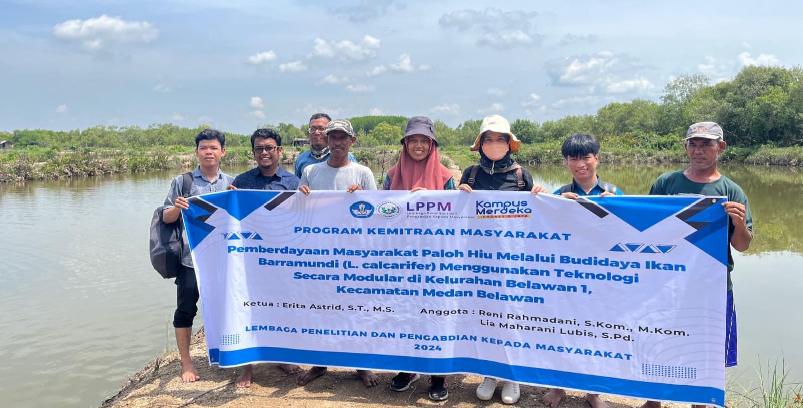 Dosen Unimed Terapkan Teknologi Modular Budidaya Ikan Barramundi Pada Kelompok Petani Tambak Di Kelurahan Belawan 1