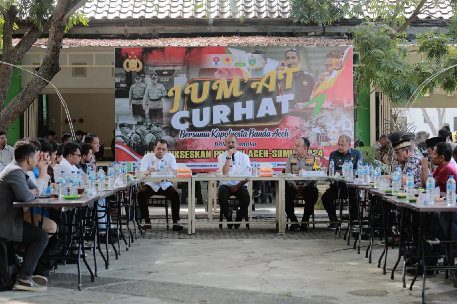 Hadiri Jumat Curhat Polresta, Pj Wali Kota Ajak Warga Sukseskan PON XXI
