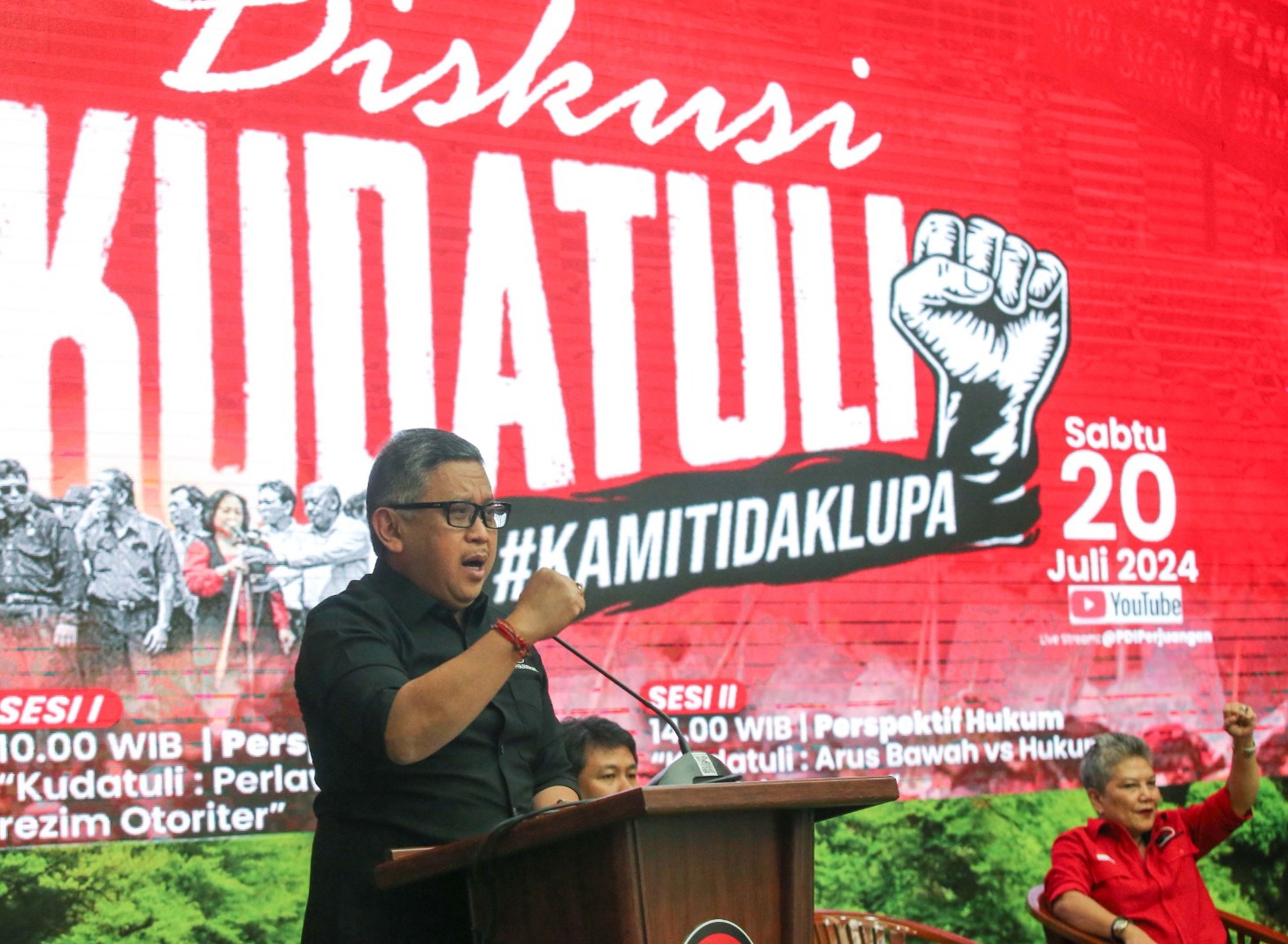 Peringatan 28 Tahun Kudatuli, Hasto: Belajar Dari Mega Berjuang Di Jalan Demokrasi