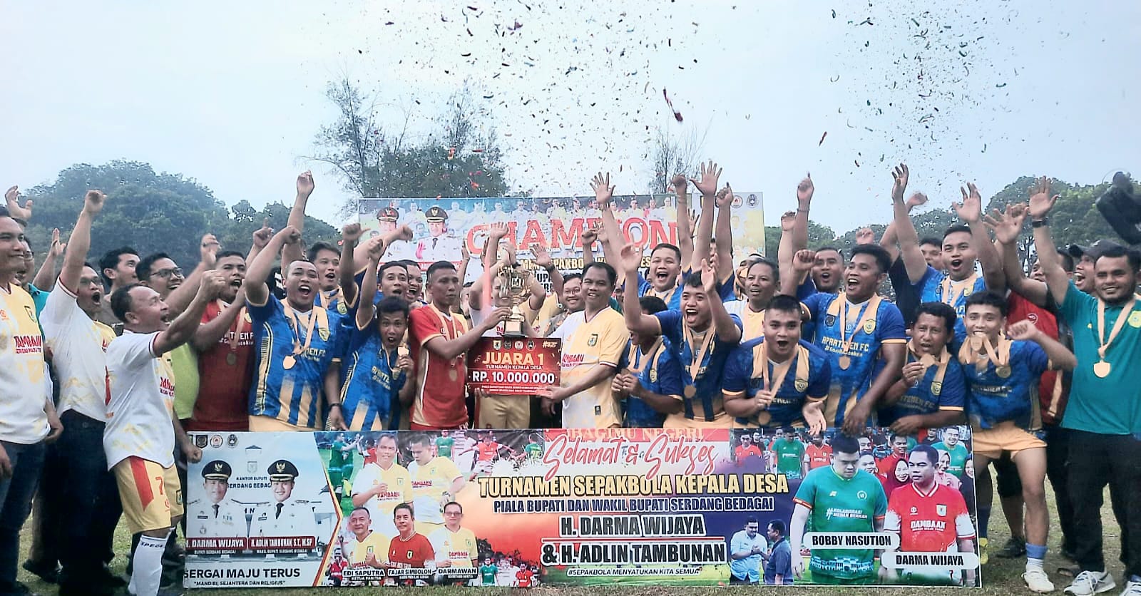 Teluk Mengkudu Juarai Turnamen Sepakbola Kades Sergai