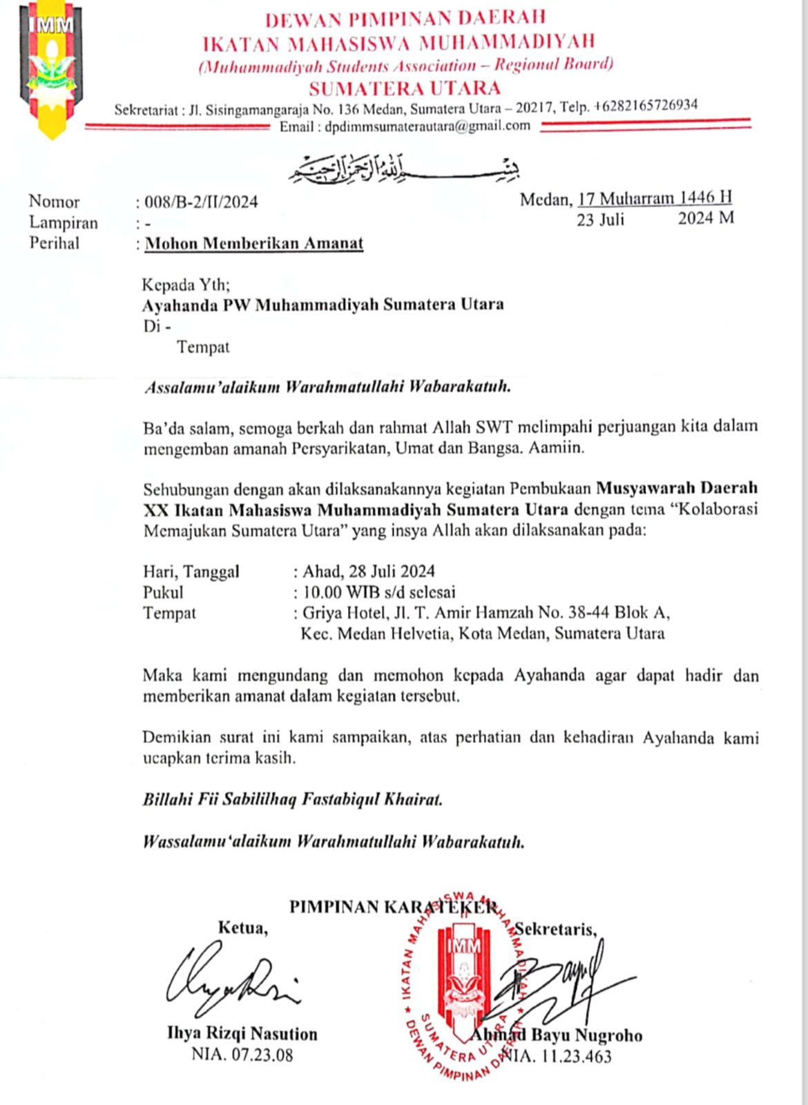 Musyda IMM Ilegal Dilaksanakan Secara Tertutup Oleh DPD Caretaker