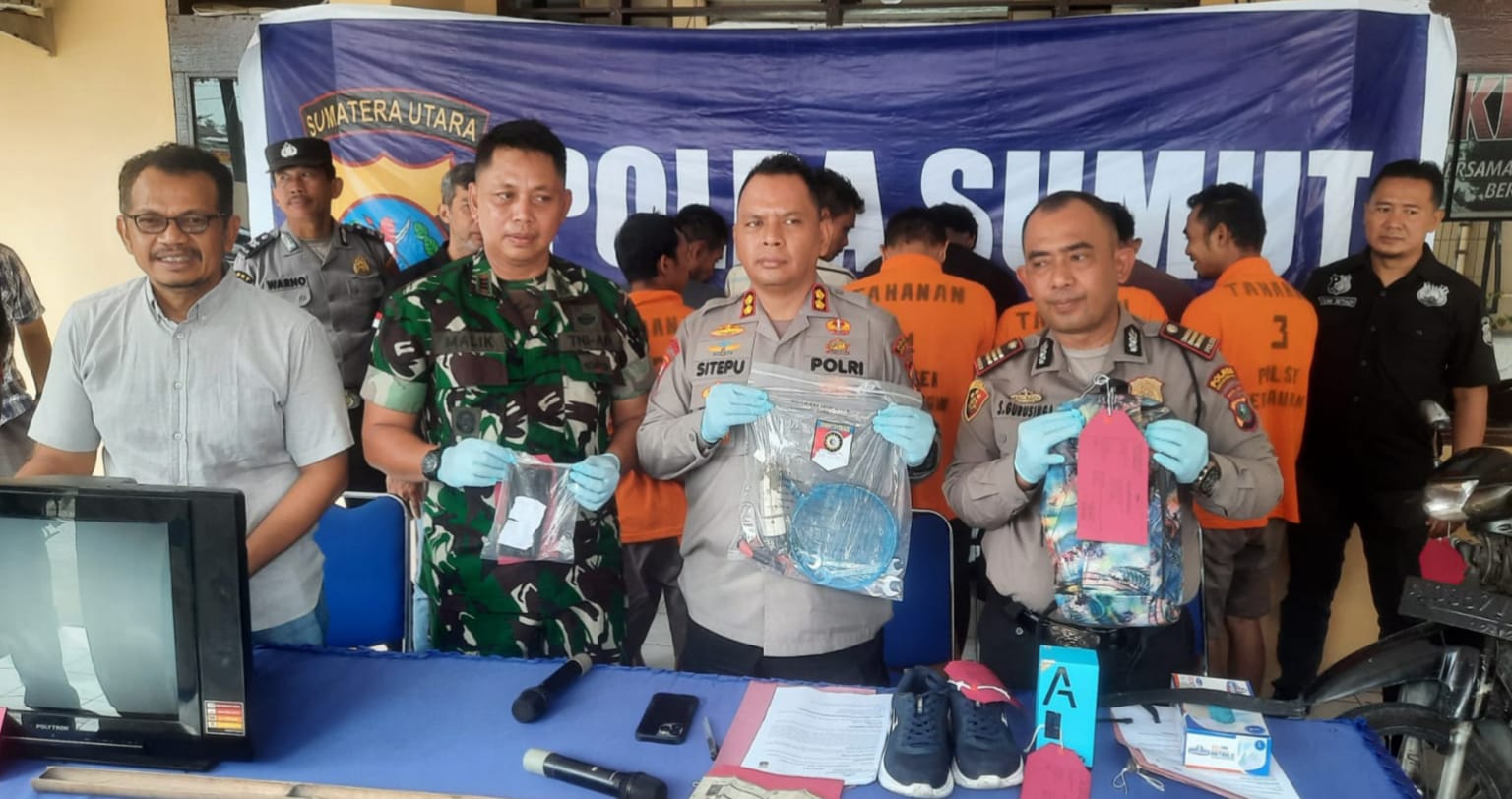 Polsek Perbaungan Amankan 8 Tersangka Curat, Curanmor Dan Judi
