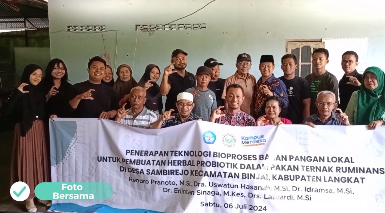 Tim PKM Dosen Unimed Latih Peternak Membuat Herbal Probiotik Pakan Ternak