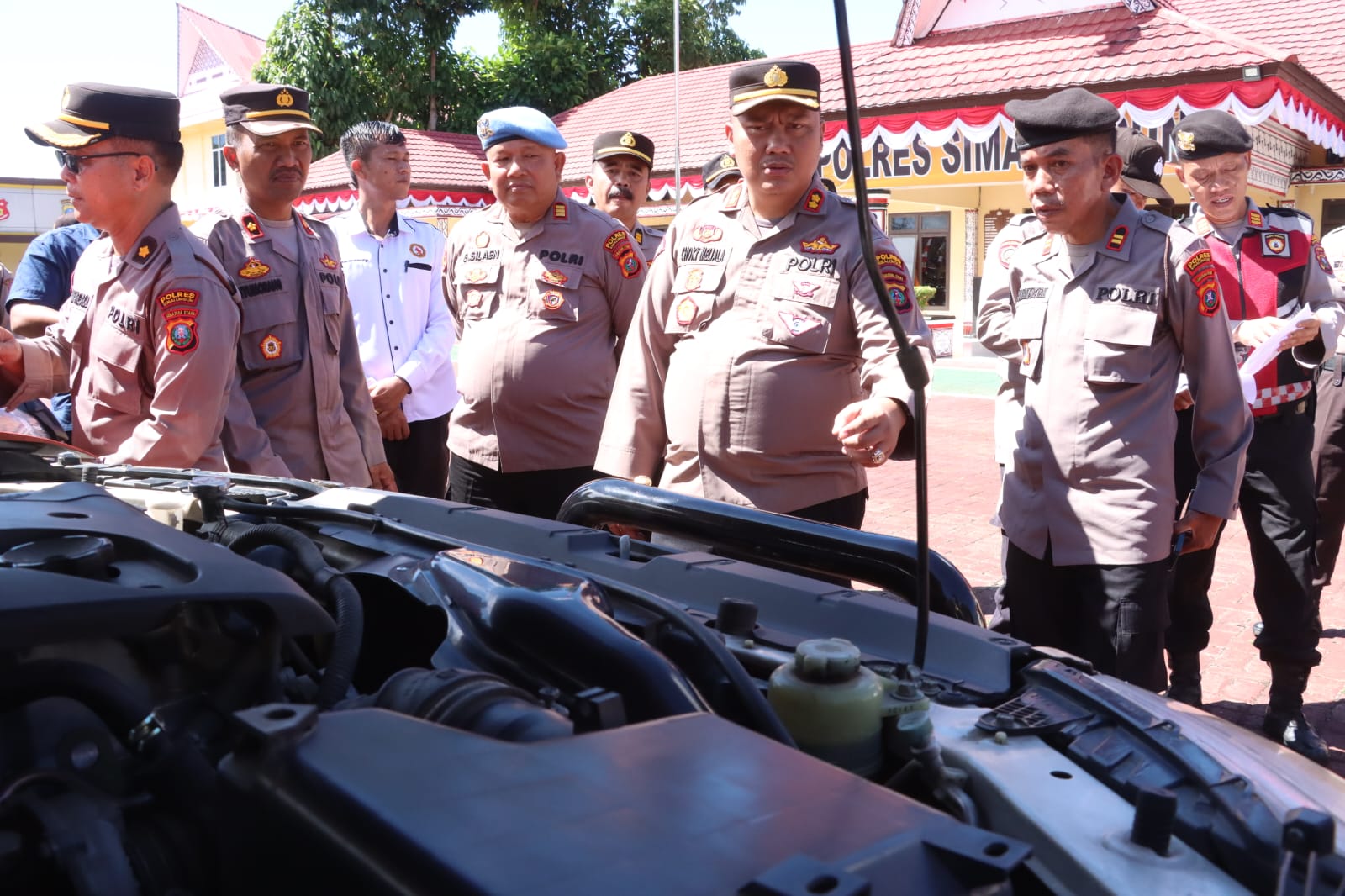 Amankan Pilkada, Kapolres Simalungun Cek Kendaraan Dinas