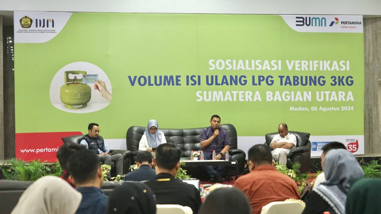 Pertamina Patra Niaga Sumbagut Sosialisasi Verifikasi Volume Isi Ulang LPG 3 KG