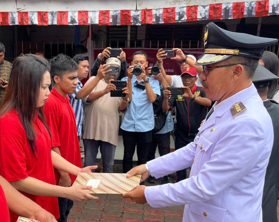 4 WBP Lapas Kotapinang Bebas Usai Terima Remisi Kemerdekaan