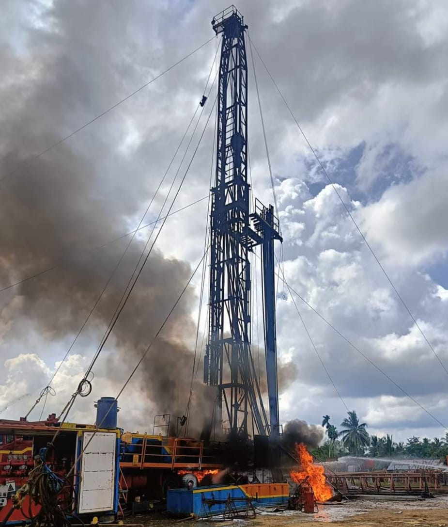 Sumur Minyak Pertamina Meledak Di Aceh Tamiang
