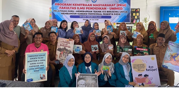 PKM Unimed Memotivasi Guru SDN 105289 Kolam