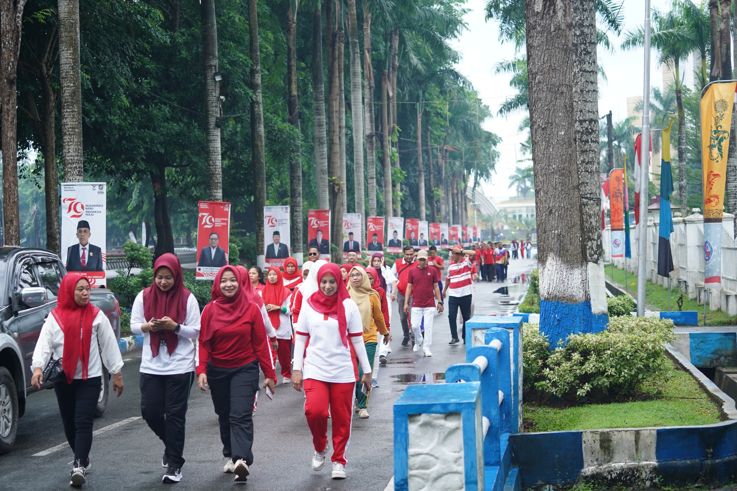 Semarakkan HUT RI, DPRD Deliserdang Jalan Santai, Senam Hingga 10 Perlombaan