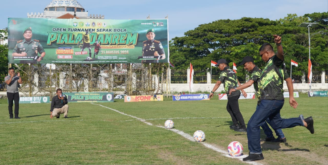 Kolonel Inf Ali Imran Buka Turnamen Piala Danrem 011/Lilawangsa