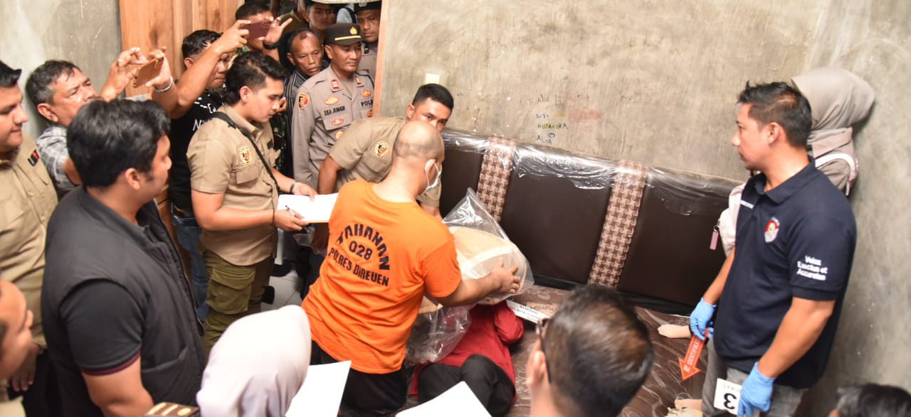 Tim Kejari Bireuen Ikuti Rekonstruksi Perkara Pembunuhan Mahasiswi Ummah