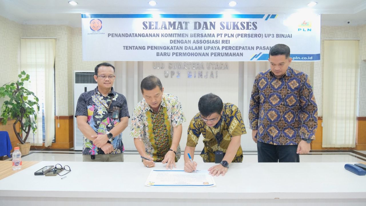 PLN UP3 Binjai Teken Komitmen Bersama Asosiasi REI Sumut