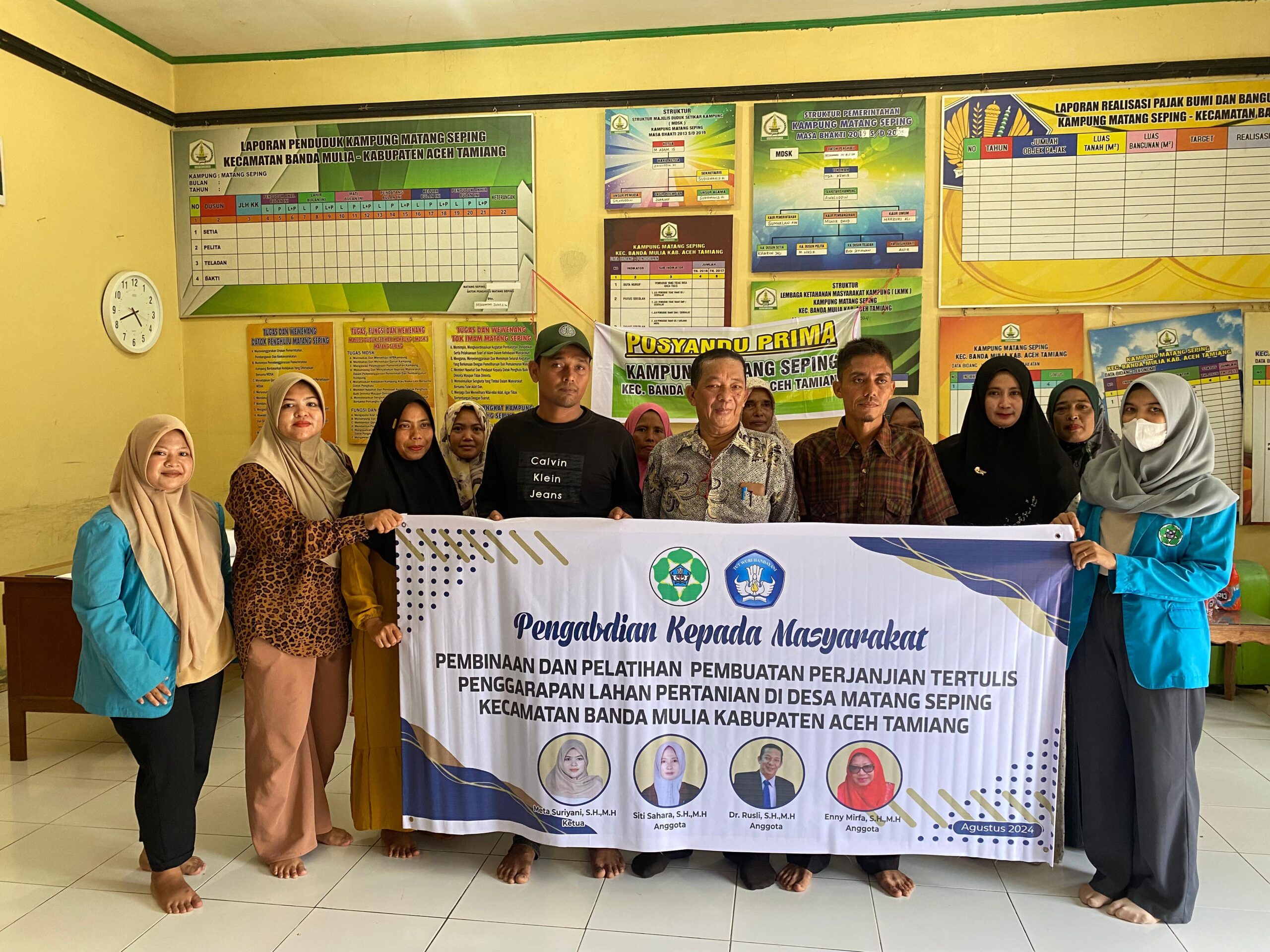 Warga Matang Seping Diberi Pelatihan Pembuatan Perjanjian Tertulis Penggarapan Lahan