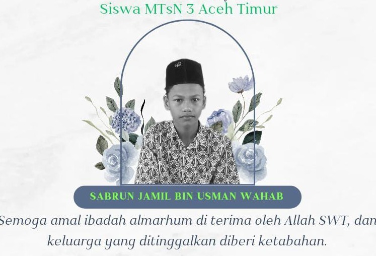 Cuaca Buruk, Siswa MTsN 3 Aceh Timur Meninggal Disambar Petir