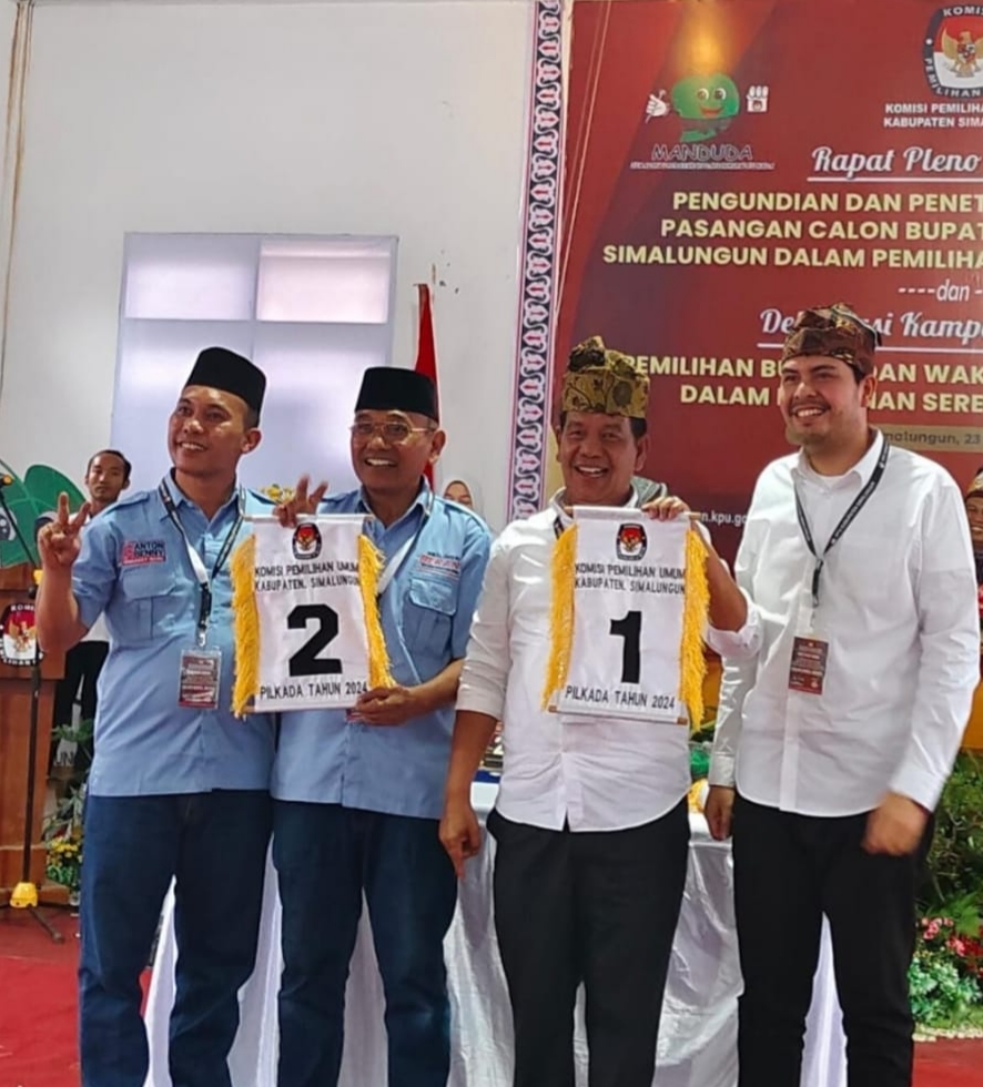 Nomor Urut Cabup/Cawabup Simalungun, RHS-AZI 1 Dan Anton-Benny 2