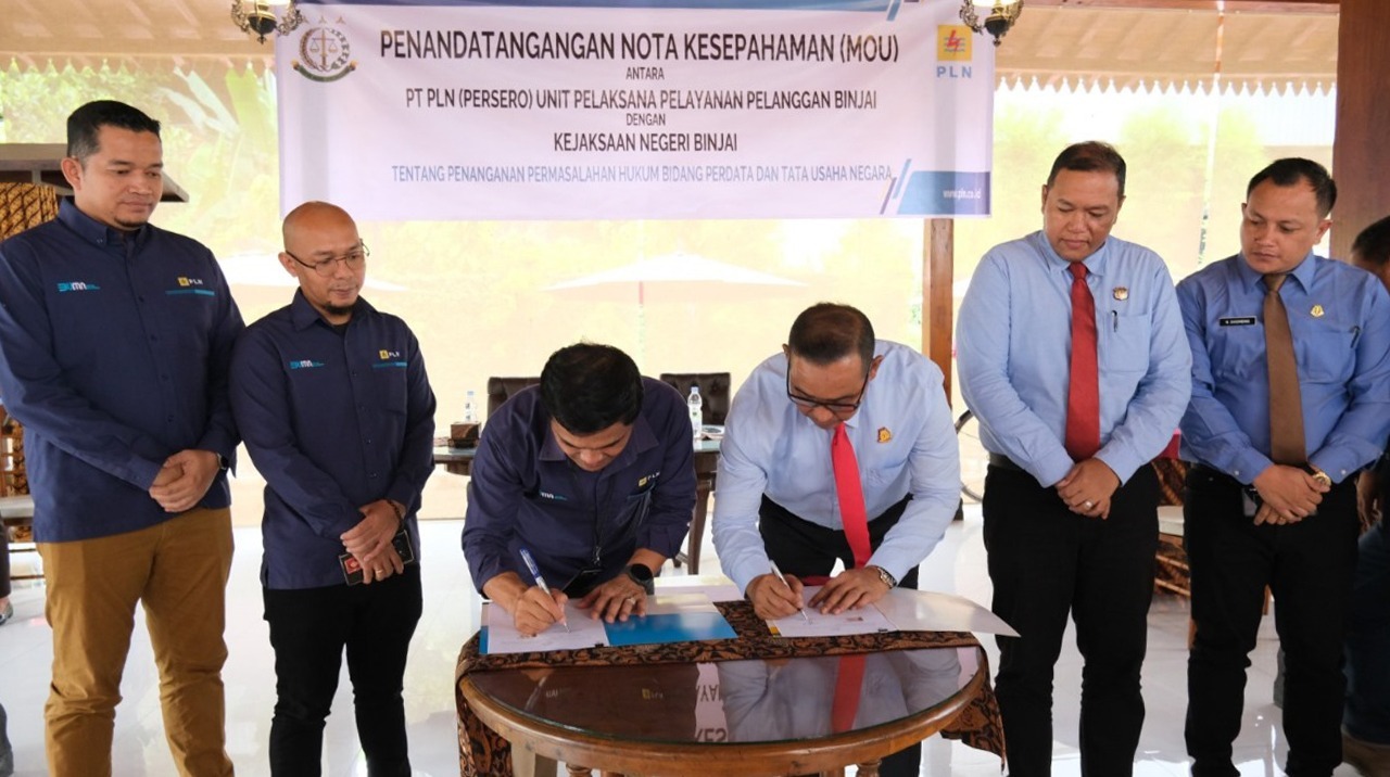PLN UP3 Binjai Teken MoU Dengan Kejaksaan Negeri Binjai