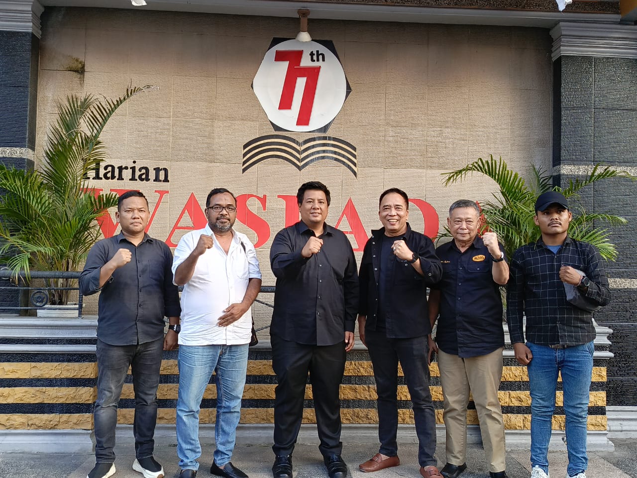 Vandiko Kunjungi Waspada, Hendra DS Apresiasi Perkembangan Samosir