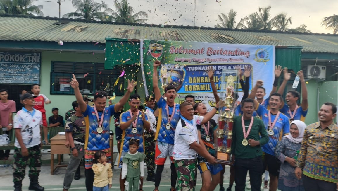 Pekan Besitang Juara Voli Danramil Cup