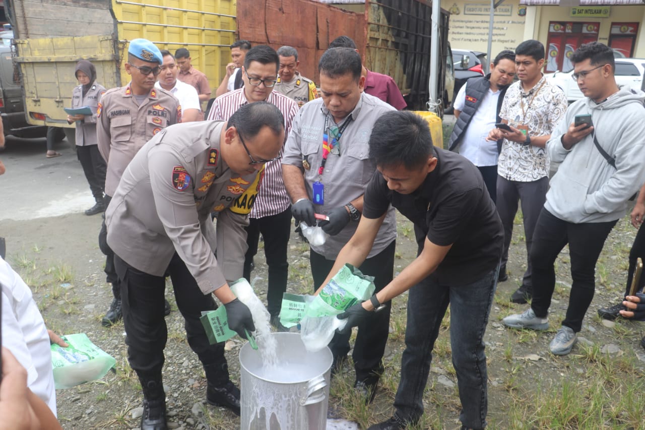 Polres Langkat Musnahkan Barang Bukti Sabu Seberat 21.426,58 Gram