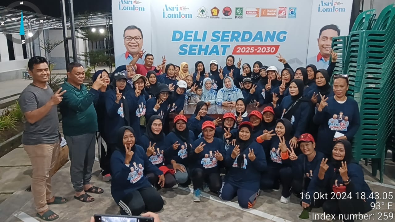 M Dahnil Ginting Bantu 100 Kaos Untuk Ibu-ibu Komunitas Senam Sampali