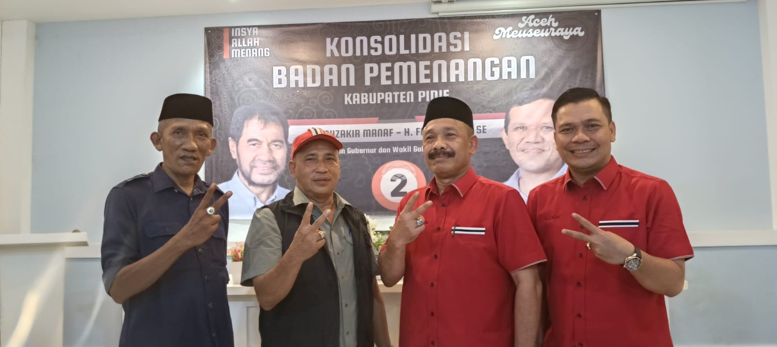 H Sarjani - Alzaizi Hadiri Rapat Konsolidasi Tim Pemenangan Mualem-Dek Fadh
