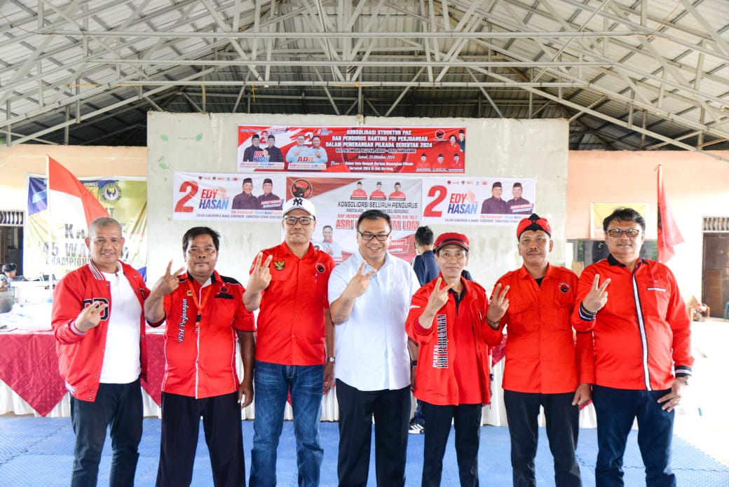 Tageline Deliserdang Sehat Kerja Nyata, Asri Ludin Tambunan Hadiri Konsolidasi PDIP