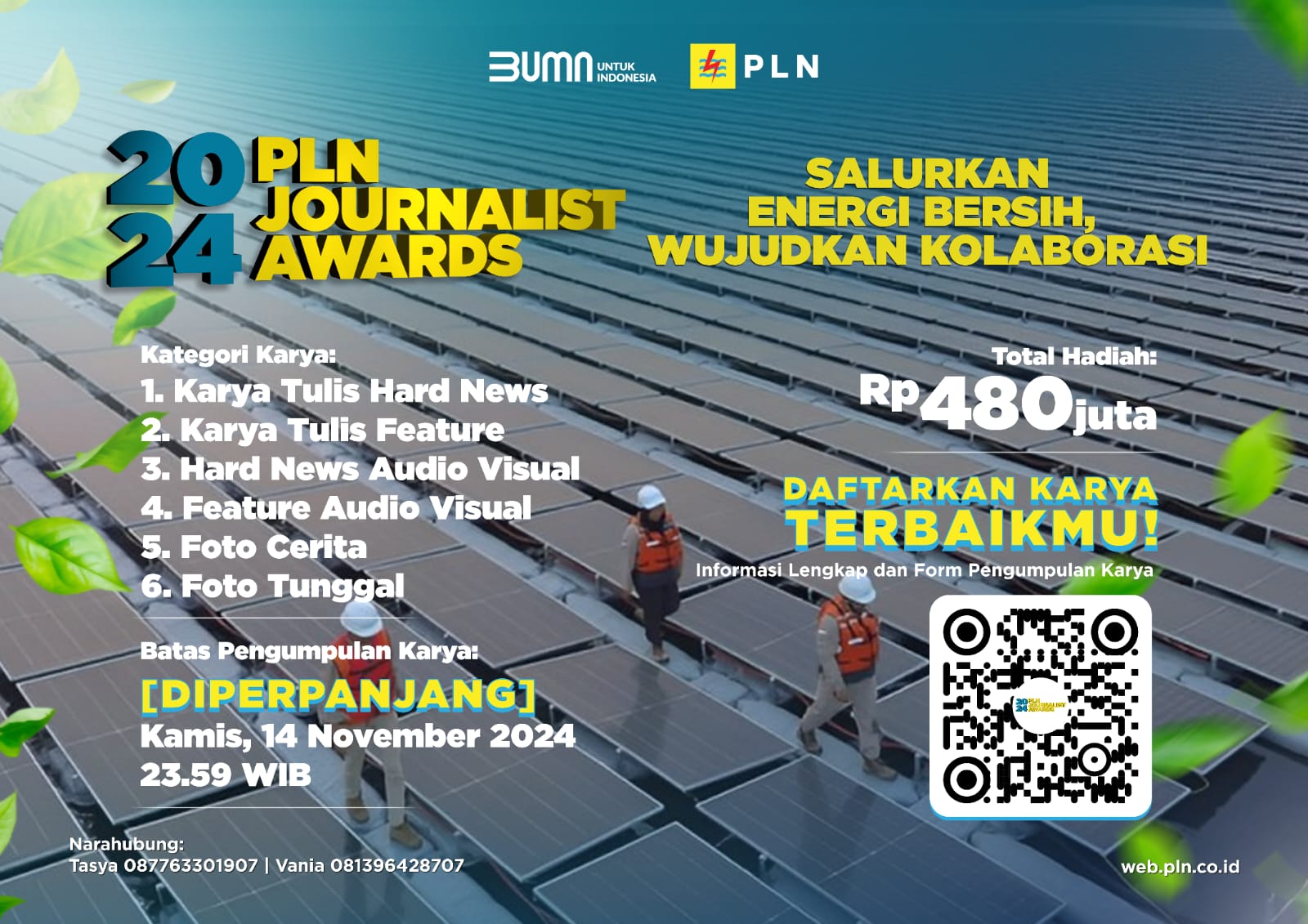 Banjir Peminat, Pendaftaran PLN Journalist Award 2024 Diperpanjang Hingga 14 November