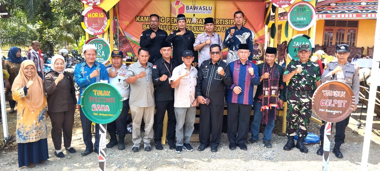 Bawaslu Tapsel Resmikan Kampung Pengawasan Partisipatif Di Desa Sihuik-huik