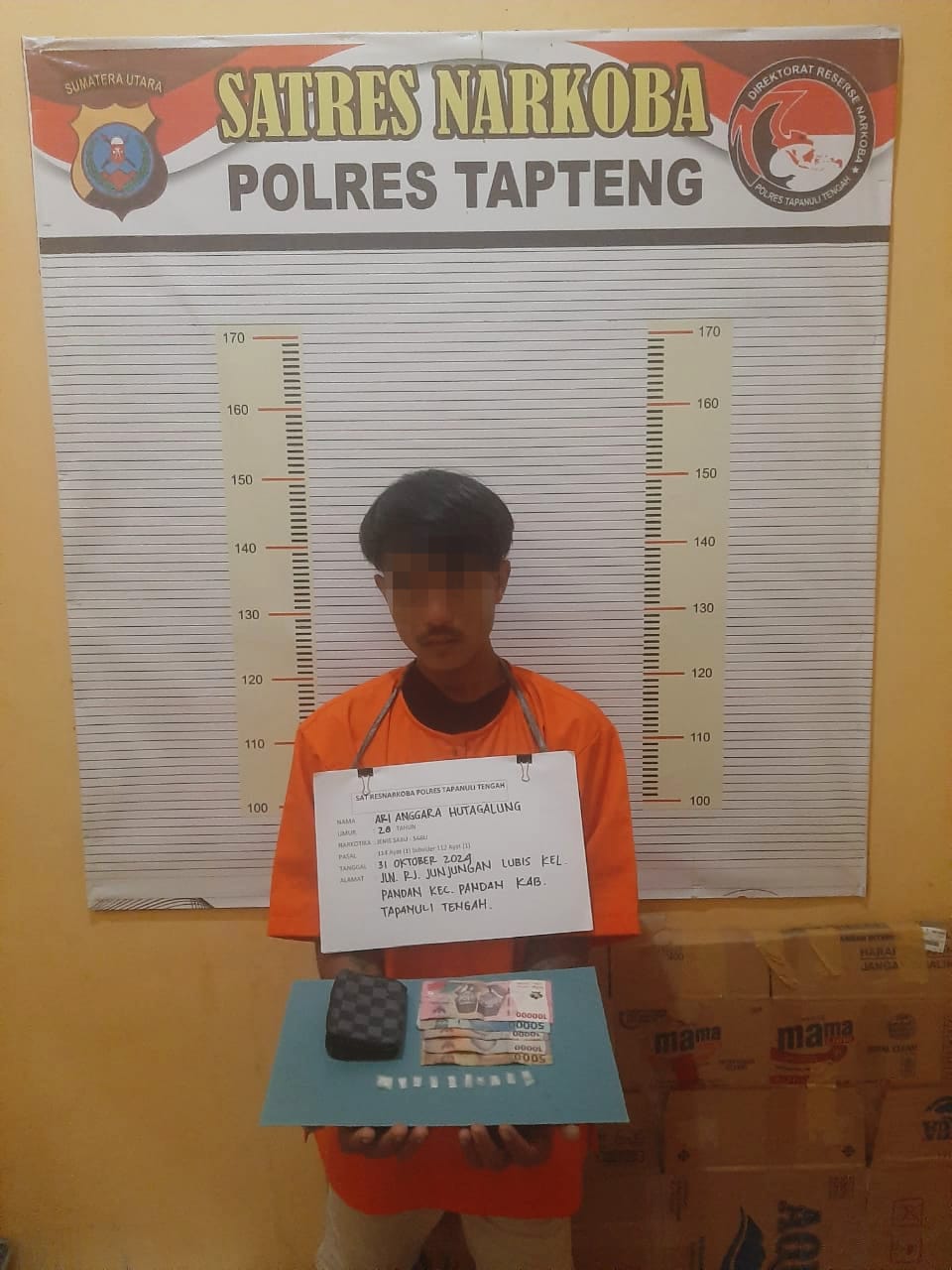 Sat Resnarkoba Polres Tapteng Bekuk Tersangka Pengedar Sabu