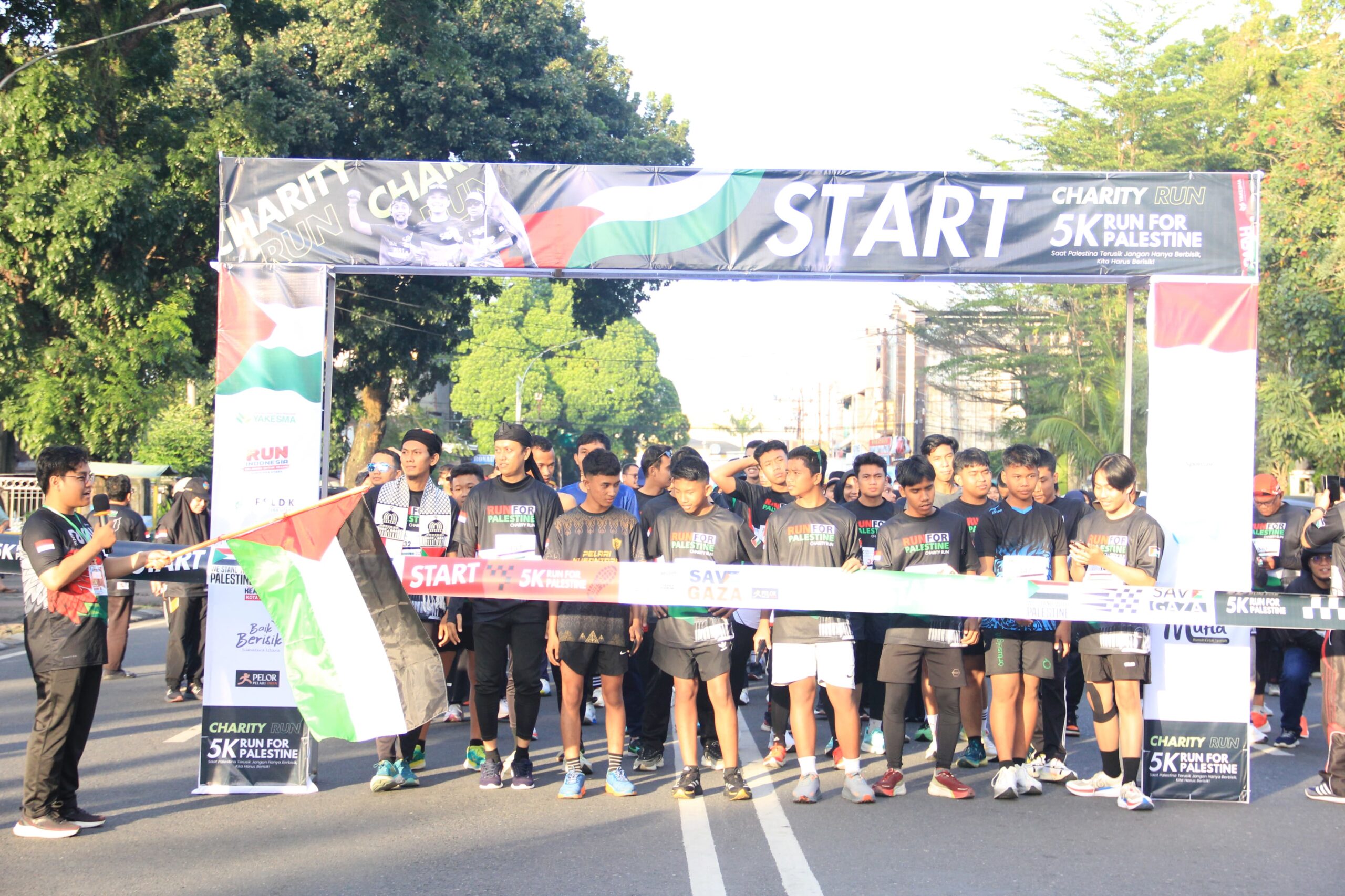 Kegiatan Amal Run For Palestine Berlangsung Penuh Semangat