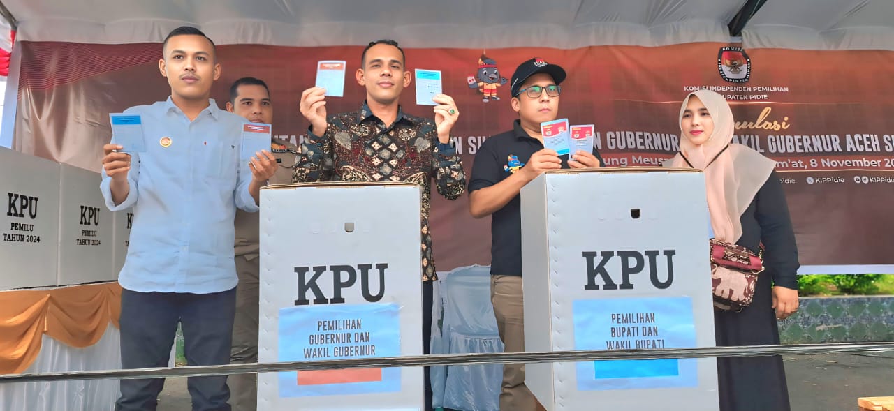KIP Pidie Gelar Simulasi Pemungutan Dan Perhitungan Suara Pilkada 2024