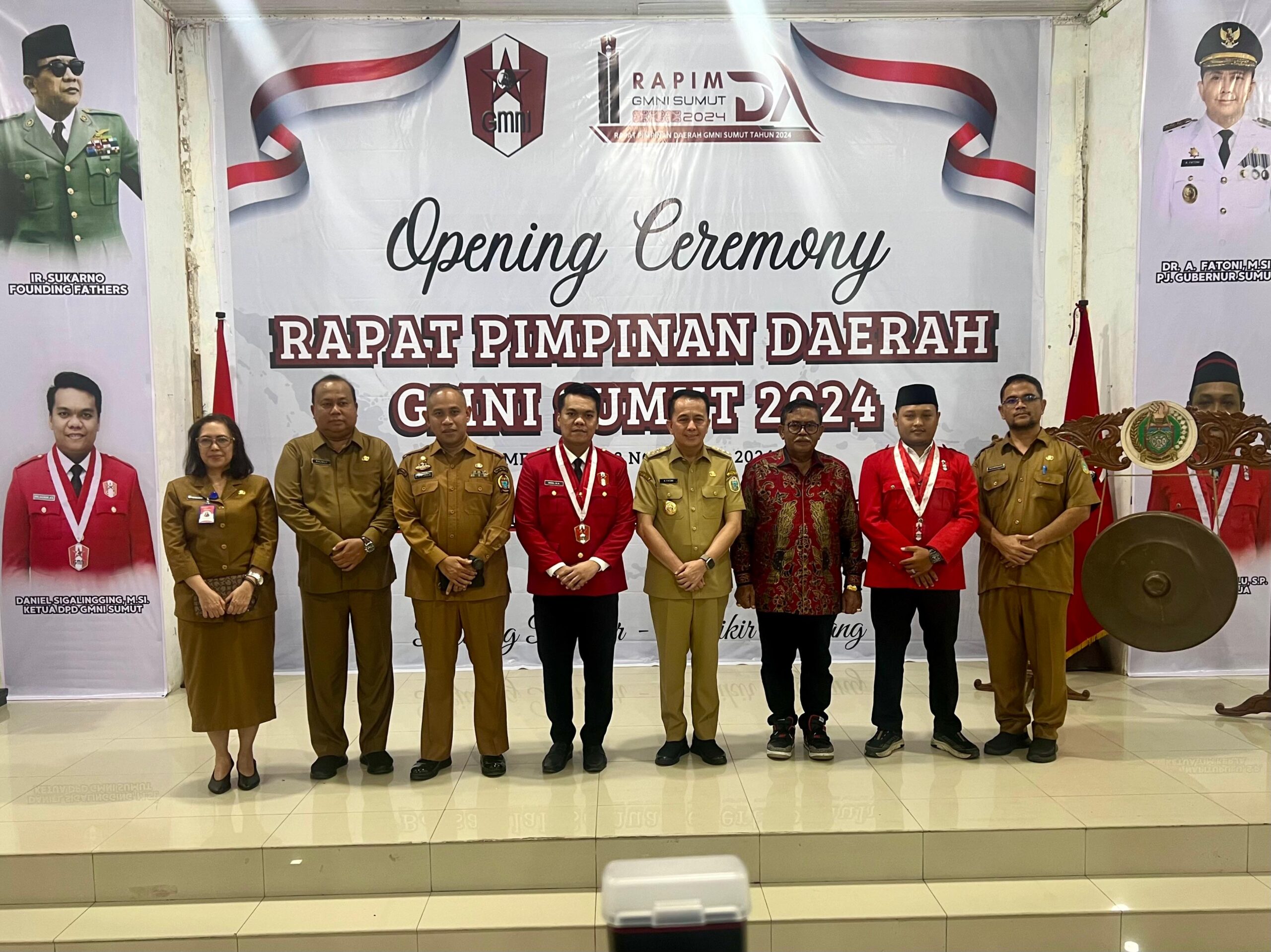 Pj Gubsu Resmi Buka Rapimda GMNI Sumut