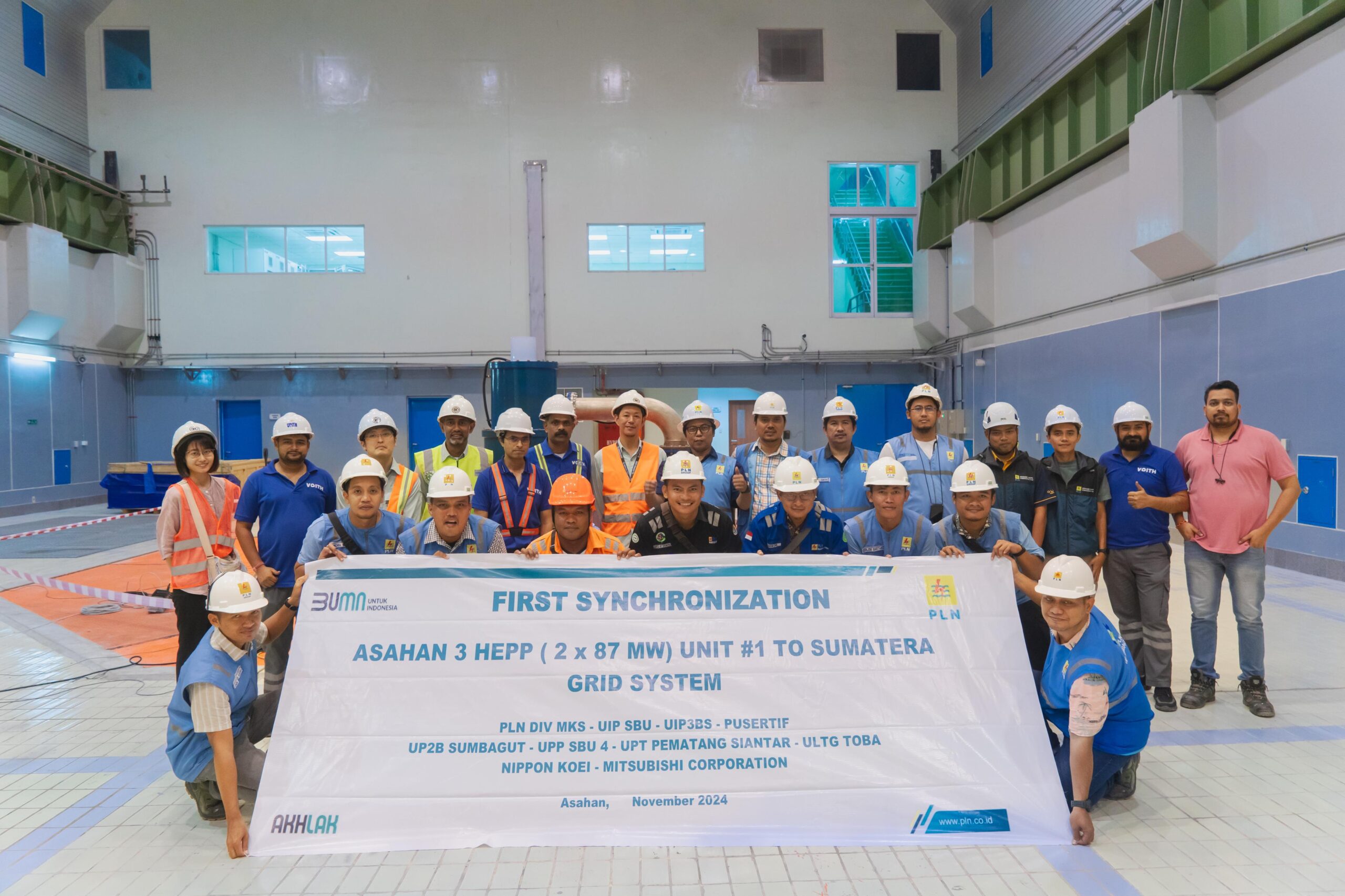 Jelang Hari Pahlawan PLN UIP SBU Berhasil Synchronize Unit #1 PLTA Asahan 3